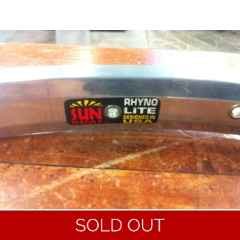 Sun Rhyno Lite 26in Rim Eyelets 32 Hole Silver - NOS